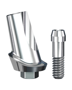 ScrewPlant 15° Angled Contoured Titanium Abutment (4.7mmD Platformx1mmL Collar Height) - 1/Box