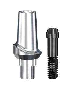 RePlant Straight Contoured Titanium Abutment (5.44mmD Wx4.3mmD Platformx1mmL Collar Height)-1/Box