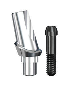 RePlant 15° Angled Contoured Titanium Abutment (4.3mmD Platformx1mmL Collar Height) - 1/Box