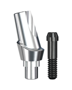 RePlant 15° Angled Contoured Titanium Abutment (4.3mmD Platformx2mmL Collar Height) - 1/Box