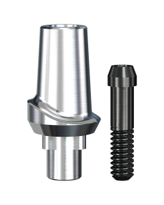 RePlant Straight Contoured Titanium Abutment (6.0mmD Widthx5.0mmD Platformx1mmL Collar Height)-1/Box