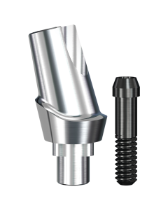 RePlant 15° Angled Contoured Titanium Abutment (5.0mmD Platformx2mmL Collar Height) - 1/Box