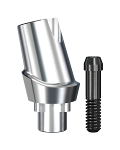 RePlant 15° Angled Contoured Titanium Abutment (6.0mmD Platformx2mmL Collar Height) - 1/Box