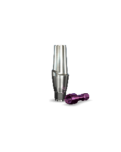 InterActive Narrow Straight Contoured Titanium Abutment (3.7mmD Wx3.0mmD Platformx3mmL Collar H)