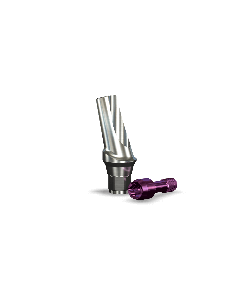 InterActive Narrow 15° Angled Contoured Ti Abutment (3.7mmD Wx3.0mmD Platformx1mmL Collar H)-1/Box