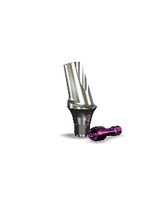 InterActive 15° Angled Contoured Titanium Abutment (4.7mmD Wx3.0mmD Platformx2mmL Collar H)-1/Box