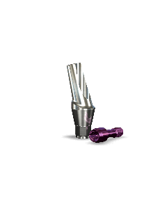 InterActive Narrow 15° Angled Contoured Ti Abutment (3.7mmD Wx3.0mmD Platformx2mmL Collar H)-1/Box