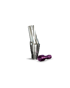 InterActive Narrow 15° Angled Contoured Ti Abutment (3.7mmD Wx3.0mmD Platformx3mmL Collar H)-1/Box