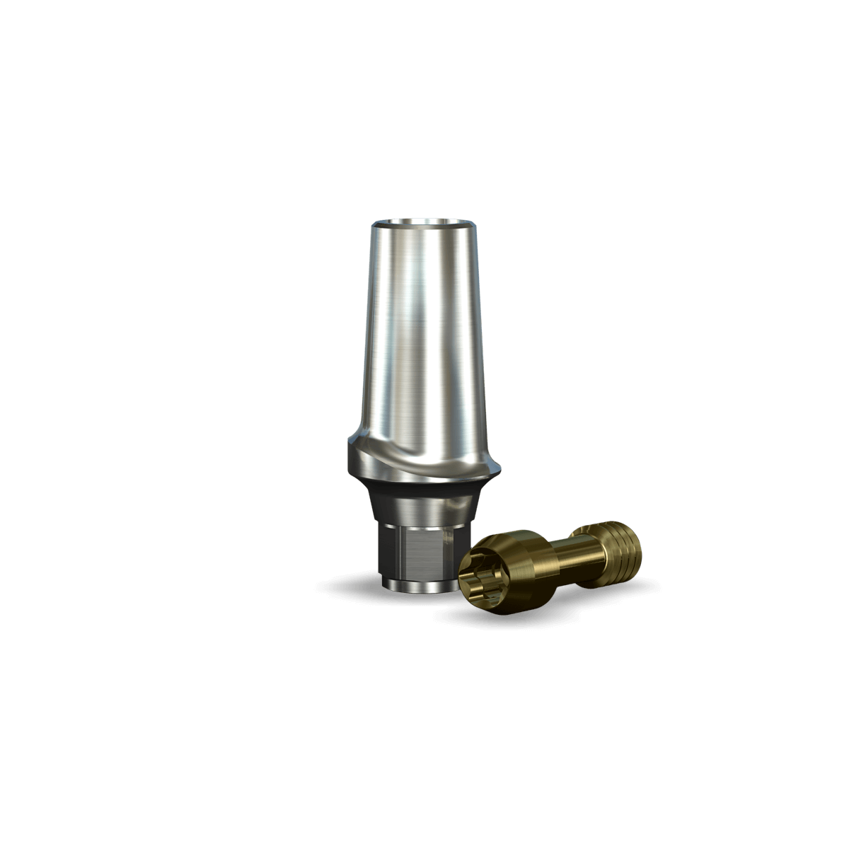 InterActive Straight Contoured Titanium Abutment Narrow (4.7mmD Wx3.4mmD Platformx1mmL Collar H)
