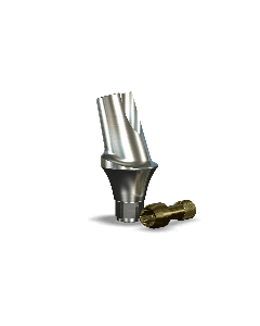 InterActive 15° Angled Contoured Titanium Abutment (5.7mmD Wx3.4mmD Platformx3mmL Collar H)-1/Box