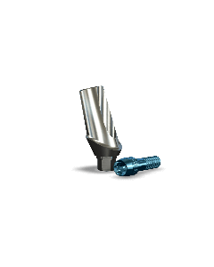 Legacy 15° Angled Contoured Titanium Abutment (3.0mmD Platformx1mmL Collar Height) - 1/Box