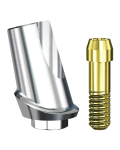 Swish 15° Angled Contoured Titanium Abutment (4.8mmD Platformx0.5mmL Collar Height) - 1/Box
