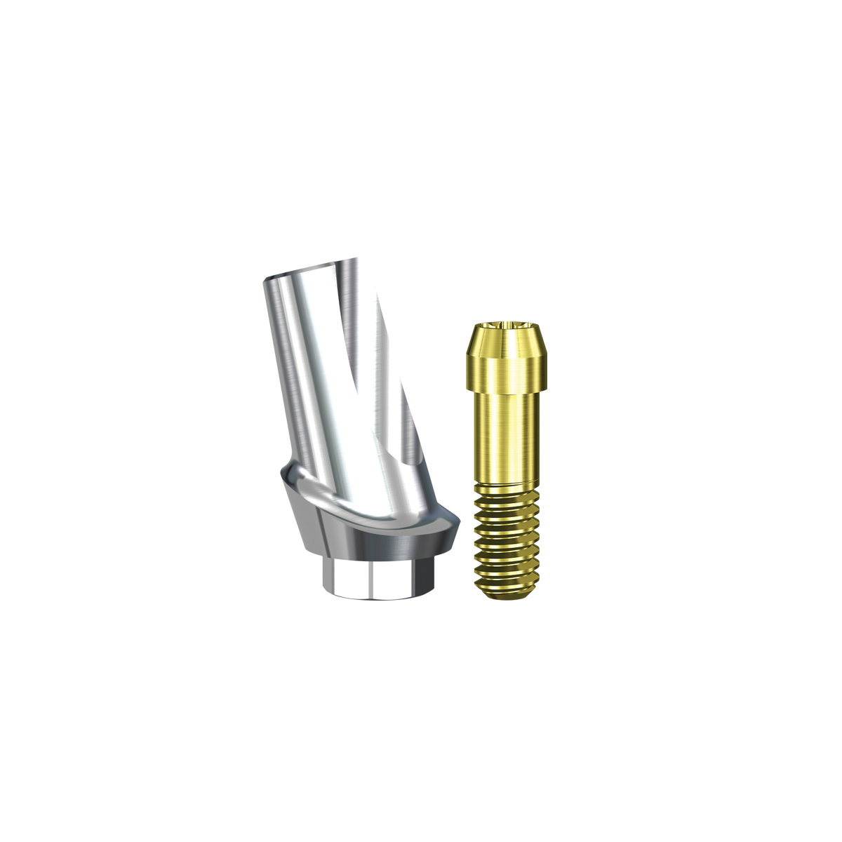 Swish 15° Angled Contoured Titanium Abutment (4.8mmD Platformx0.5mmL Collar Height) - 1/Box
