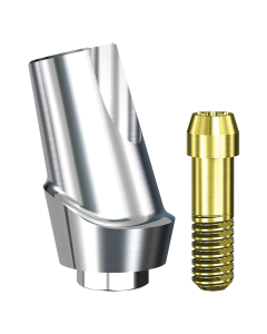 Swish 15° Angled Contoured Titanium Abutment (4.8mmD Platformx2mmL Collar Height) - 1/Box