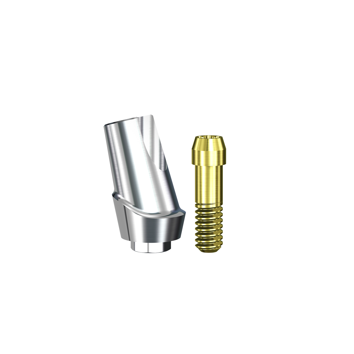 Swish 15° Angled Contoured Titanium Abutment (4.8mmD Platformx2mmL Collar Height) - 1/Box