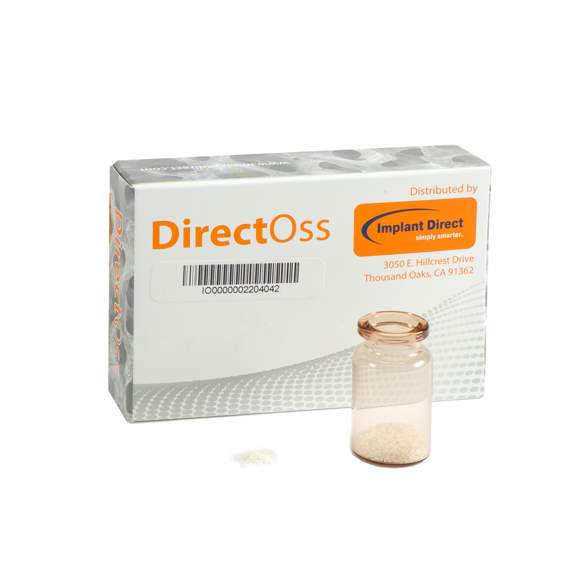 DirectOss Anorganic Cancellous Xenograft Granules Size: 0.25mm-1mm (1g) - 1 Vial/Box